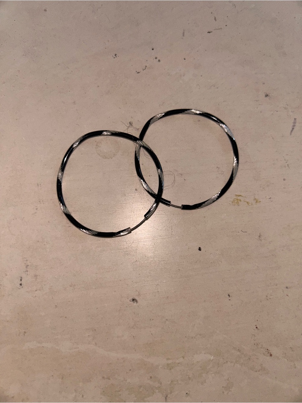 Hoop Earrings black silver